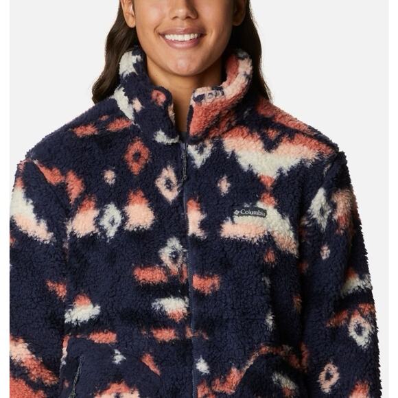 Columbia Jacket Womens Large Winter Pass Sherpa Fleece Nocturne Multicolour - Picture 6 of 13